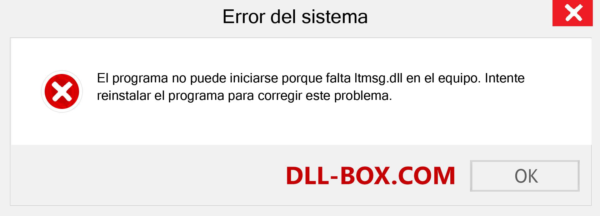 ¿Falta el archivo ltmsg.dll ?. Descargar para Windows 7, 8, 10 - Corregir ltmsg dll Missing Error en Windows, fotos, imágenes